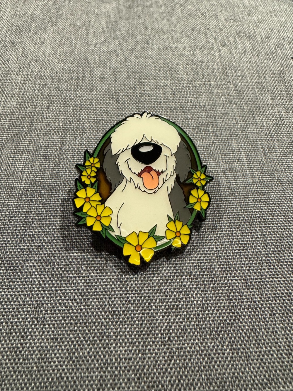 Disney’s Max Dog Enamel Pin with Yellow Flower Wreath